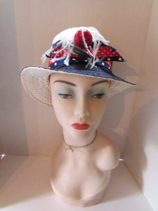 Vintage 1976 Era Patriotic Red White Blue Hat main image 3